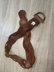 Polo Ralph Lauren 195 $ Reitsport Pferd Gebiss hellbraun geflochtener Ledergürtel M NEU  - Bild 1 von 7