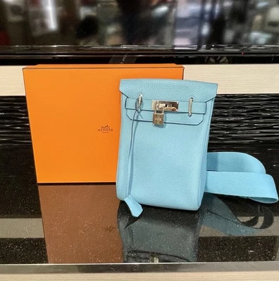 Hermes HAC A Dos PM Bleu du Nord Togo Cuero con Herrajes de Paladio (2023) Foto 1 de 4