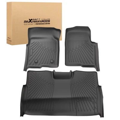 All Weather Floor Mats Front & Rear for Ford F-150 SuperCrew Cab 2010-2014 TPE - Image 1 of 4