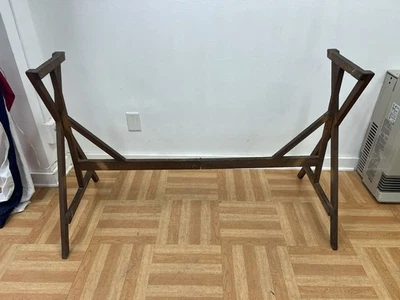 BASE DE MESA DE MADERA de colección patas industriales grandes plegables comedor papel pintado de madera PA Foto 1 de 4