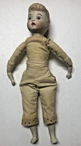 Vintage 13" Doll Stuffed Cloth Body Porcelain Ceramic Head and Arms - Picture 1 of 6