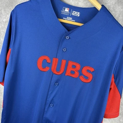 Chicago Cubs Baseball Jersey Men’s XL Blue Red MLB Genuine Merchandise TX3 Cool - Image 1 of 4