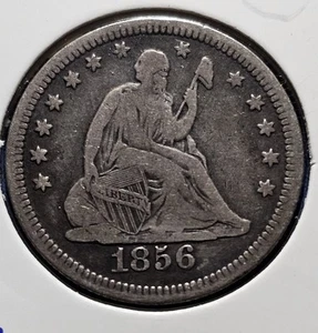 1856 Seated Liberty Quarter. Nice Type Coin! - Picture 1 of 2