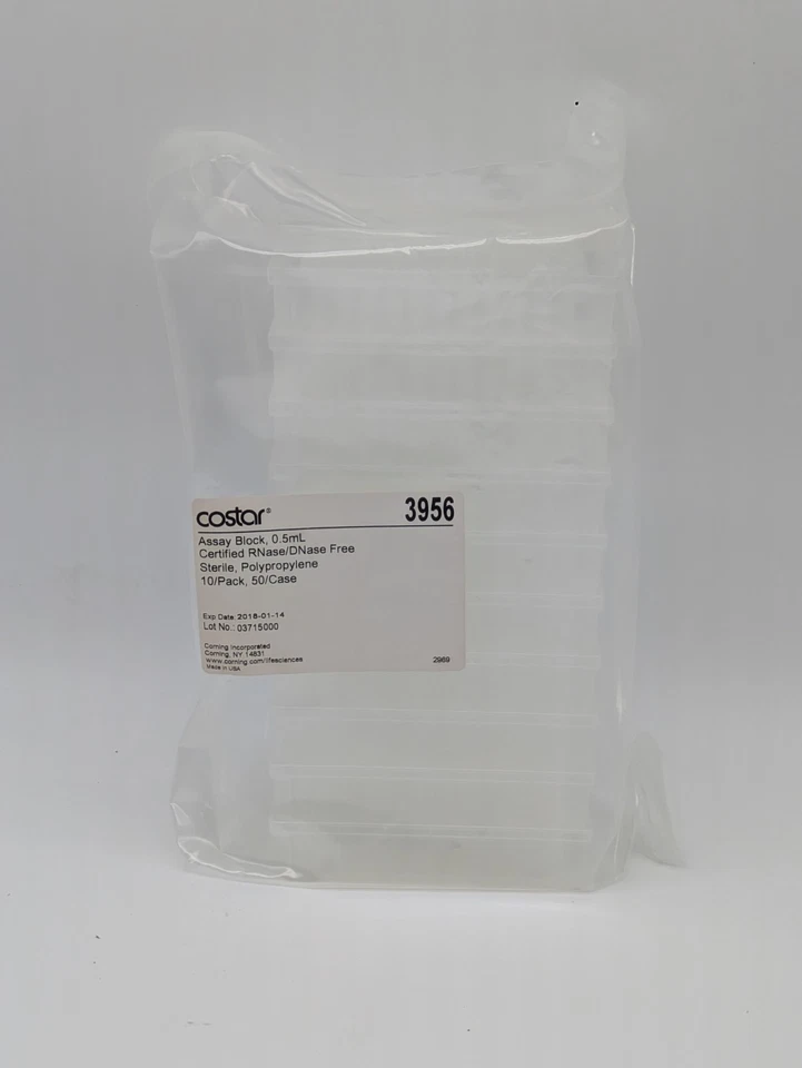 Corning Costar 3956 Assay Block 0.5ml Polypropylene RNASE/DNASE-Free Pack of 10 - Image 1 of 1