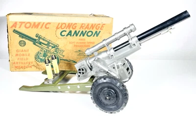 #827 Marx Atomic Long Range Cannon, Giant Mobile Field Artillery Weapon w/Box - Image 1 of 4
