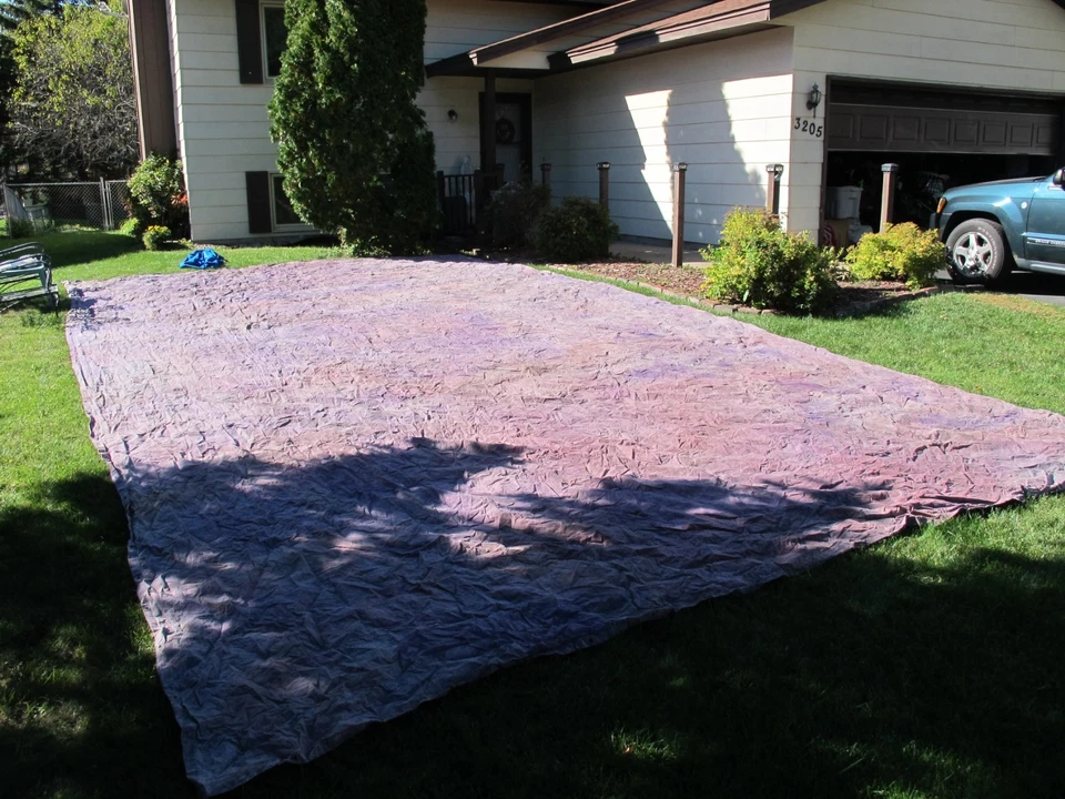 Telón de fondo de muselina pintado a mano Foto 1 de 4