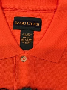 Camisa Polo Izod Club 100% Algodón Grande, Nueva Con Etiquetas Naranja "Addison Reserve St - Imagen 1 de 6