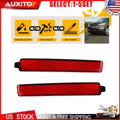 For Cadillac SRX 2010-16 Left Right Red Lens Rear Bumper Reflector Lights 2-10X - Image 1 of 4