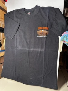 Vintage Harley Davidson Turkey T-Shirt Mens XL Incirlik AB Turkey Embroidered - Picture 1 of 4