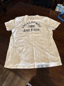 Abercrombie & Fitch T-Shirt Mens Medium Muscle Slim Logo Stitch Embroidered - Picture 1 of 4