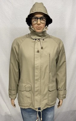 vintage LANDS' END Hong Kong 🇬🇧 Wool Lined Hooded Chore Coat Jacket men L - Image 1 of 4