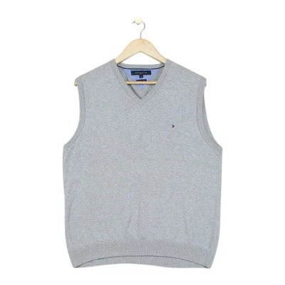 Tommy Hilfiger Chaleco Jersey Hombre Talla L Gris Pullover Algodón Foto 1 de 4
