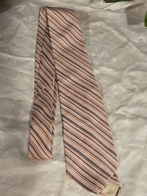Corbata de cuello vintage Berkley multicolor a rayas para hombre rosa granate púrpura gris blanco Foto 1 de 4