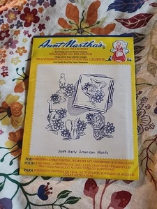 Tante Marthas Hot Iron Transfer 3649 frühe amerikanische Motits Stickmuster  - Bild 1 von 3