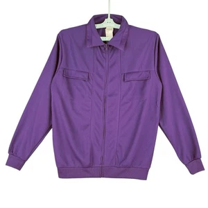 HABAND Women Purple Lightweight Jacket Small Zip Closure Collar Long Sleeve NWD - Picture 1 of 12
