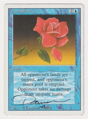 Signed Mana Short MP Revised Edition Artist Dameon Willich 1994 MTG Magic Rare! - Image 1 of 2