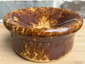 Cerámica esmaltada por goteo Primitive Rockingham para mujer Cuspidor Spittoon Folk Country  - Imagen 1 de 8