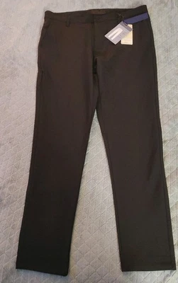 Pantalones chinos de golf Nomad Tech FF negros ajustados para hombre talla 34x30 Foto 1 de 4