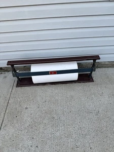 Vintage Counter Roll Paper Cutter Butcher Paper Cutter Packaging Paper Cutter - Picture 1 of 8