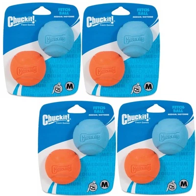 Chuckit! Juguete para buscar perros FETCH BALL goma duradera se adapta a lanzador MEDIANO 8 bolas Foto 1 de 4