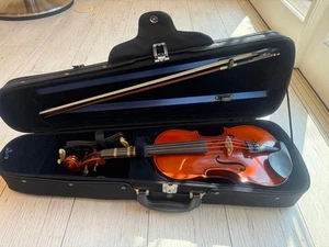 Eastman VL80 3/4 Orange Violin w/ Bow Rosin Shoulder Rest Hard Case - Picture 1 of 10