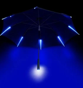 New Umbrella With Led Light Up Changing Color Flashlight Straight Umbrellas Prop - Picture 1 of 8