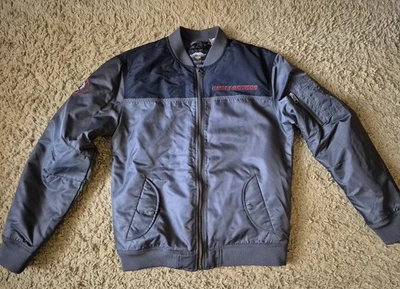 哈雷戴维森摩托车轰炸机骑手夹克摩托车男式尺寸中号全新无标签 — 第 1/4 张图片