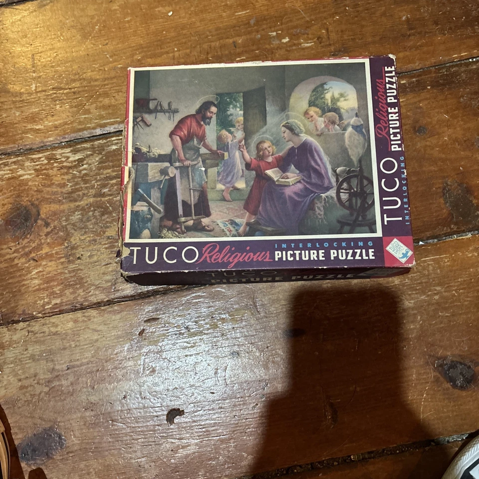 Rompecabezas religioso vintage Tuco Work Shops Sagrada Familia en el trabajo Jerusalén Foto 1 de 1