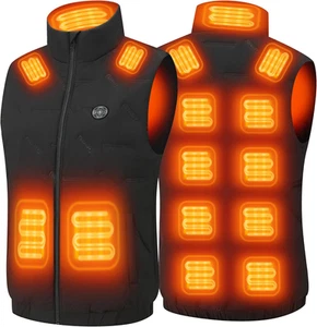 Heated vest for Men with 12v 20000mah Battery with 15 Heating Zones Mens Heat... - Picture 1 of 13