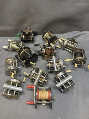 LOTE DE 13 carretes baitcast vintage-Shakespeare, Messelbach, Ocean City, etc... Foto 1 de 4