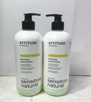 Cuidado natural sensible a la avena, jabón de manos, avena, 16 fl oz (473 ml) (paquete de 2) Foto 1 de 2