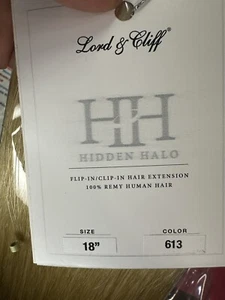 18” Remy Human Hair Halo extension Color 613 With Clips - Picture 1 of 5