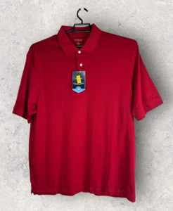 Neu mit Etikett Roundtree & Yorke Poloshirt 100 % Supima-Baumwolle kurzärmlig rot Herren XL - Bild 1 von 9