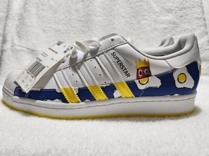 Adidas Superstar x Philip Colbert Save The Lobster Blue Yellow Eggs Mens Size 8 - Picture 1 of 4