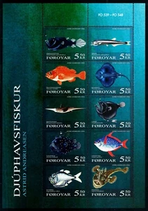FAROE ISLANDS. 2006. 55 Kr. Deepwater Fishes, souvenir sheet, MNH (BL27) - Picture 1 of 1