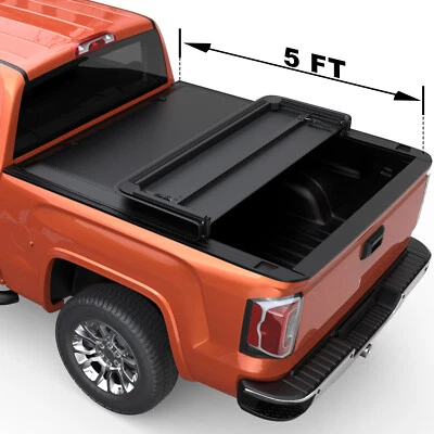 5FT 3Fold Soft Bed Tonneau Cover For 05-25 Nissan Frontier 09-14 Suzuki Equator Foto 1 de 4