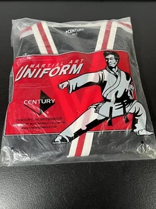 Century Martial Art Uniform Size 2 Black/Red/White New in Package Karate - Picture 1 of 4