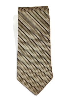 Corbata Calvin Klein Premium Negra Gris Azul Diagonal Rayas Seda Foto 1 de 4