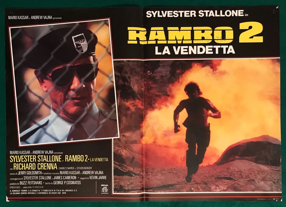 ORIGINAL FOTOUMSCHLAG RAMBO 2 LA VENDETTA SILVESTER STALLONE ERSTE AUSGABE 1985 - Bild 1 von 1