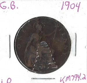 Coin Great Britain 1 Penny 1904 KM794.2, Edward VII - Picture 1 of 3
