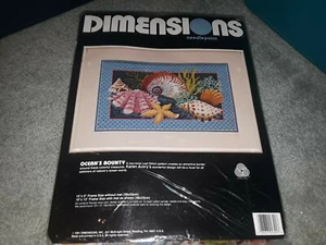 RARE NEW VINTAGE 1991 DIMENSIONS NEEDLEPOINT KIT "OCEAN'S BOUNTY" - Picture 1 of 3