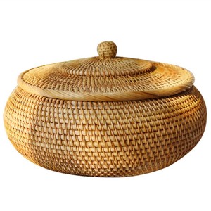 BoîTe Ronde en Rotin, Panier de