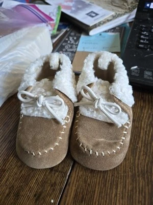 NWT Baby B Gosh Moccasins Bootie Infant 9-12 Mo. Size 3 Style OK02476 Brown Faux - Изображение 1 из 4