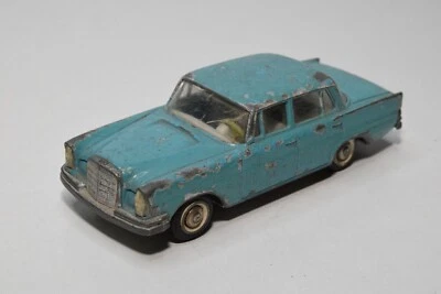 B67 1:43 TEKNO DENMARK 726 MERCEDES-BENZ 220 SE 220SE BLU-VERDE BUONE CONDIZI... - Immagine 1 di 4