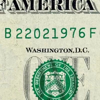 22nd February 1976 Dollar 22 Feb 1976 Birthday Serial Number Dollar See Photos - Image 1 of 4