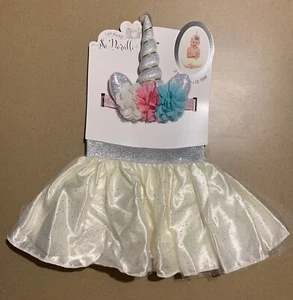 Unicorn White Tutu Dress Halloween Costume Baby Girl 12-18 Months 2-Pc Set NEW - Picture 1 of 4