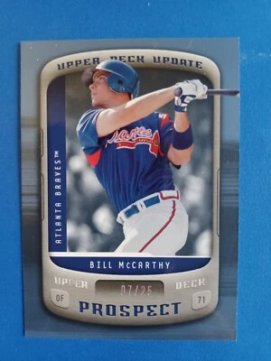 2005 UPPER DECK UPDATE PROSPECT BILL MCCARTHY #104 SILVER #07/25 ATLANTA BRAVES - Image 1 of 2