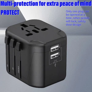 Universal Travel Adapter Converter International Wall Charger AC USB Power Plug - Picture 1 of 9