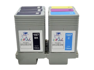 6 InkOwl 130ml Compatible Ink Cartridges for CANON PFI-107 iPF670 680 685 770 - Picture 1 of 1