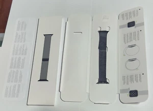 Unused OEM Stainless Steel GRAPHITE Apple Watch 41mm Milanese Loop in Retail Pkg - Photo 1 sur 10